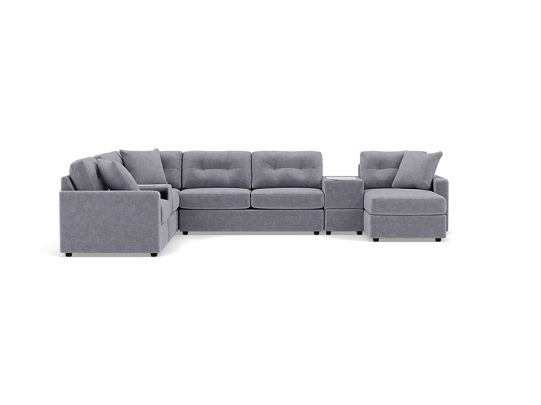 Drew & Jonathan Home Modular One 7-Pc. Wall Saver Power Reclining Sectional With Memory Foam Sleeper